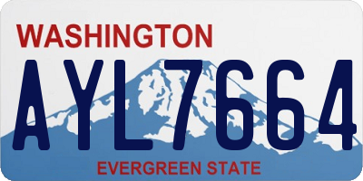 WA license plate AYL7664