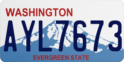 WA license plate AYL7673