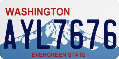 WA license plate AYL7676