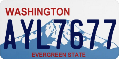 WA license plate AYL7677