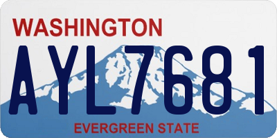 WA license plate AYL7681