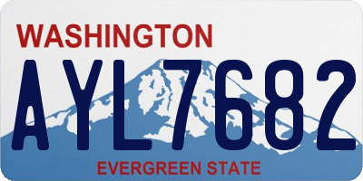 WA license plate AYL7682