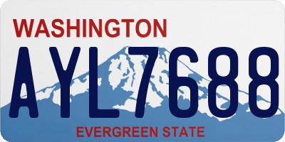 WA license plate AYL7688
