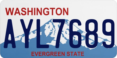 WA license plate AYL7689