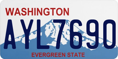 WA license plate AYL7690