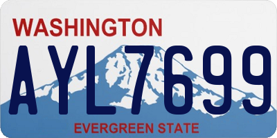 WA license plate AYL7699