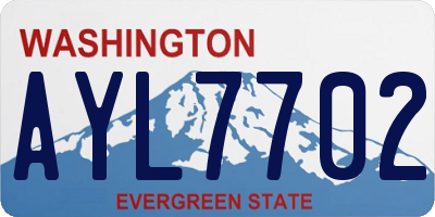 WA license plate AYL7702