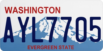 WA license plate AYL7705