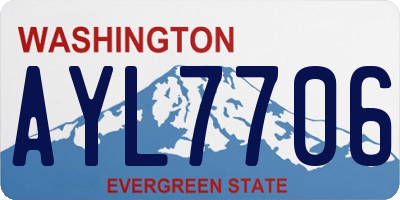 WA license plate AYL7706