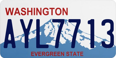 WA license plate AYL7713