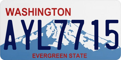 WA license plate AYL7715