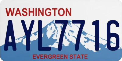 WA license plate AYL7716