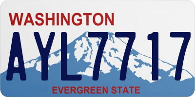 WA license plate AYL7717
