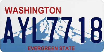 WA license plate AYL7718
