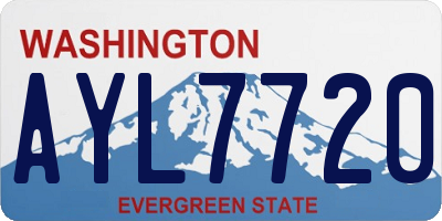 WA license plate AYL7720