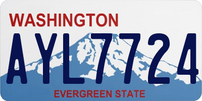 WA license plate AYL7724