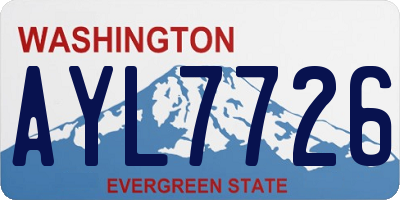 WA license plate AYL7726