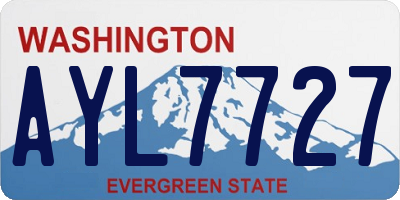 WA license plate AYL7727