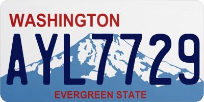 WA license plate AYL7729