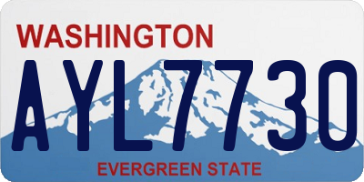 WA license plate AYL7730