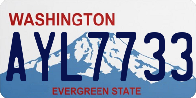 WA license plate AYL7733