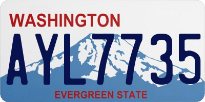WA license plate AYL7735