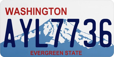 WA license plate AYL7736