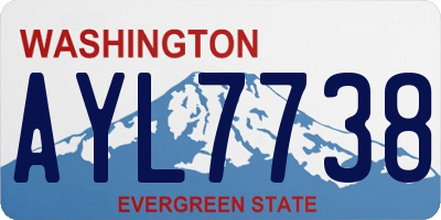 WA license plate AYL7738