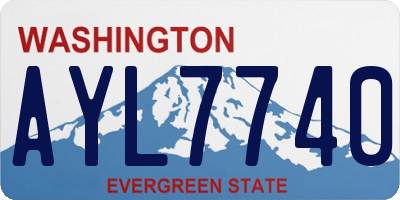 WA license plate AYL7740