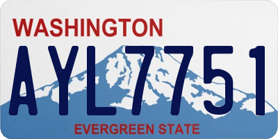 WA license plate AYL7751