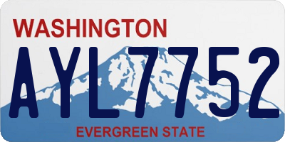 WA license plate AYL7752
