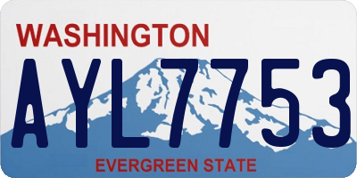 WA license plate AYL7753