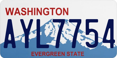 WA license plate AYL7754