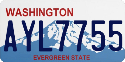 WA license plate AYL7755