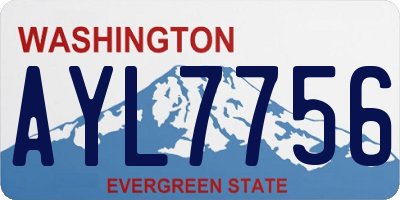 WA license plate AYL7756