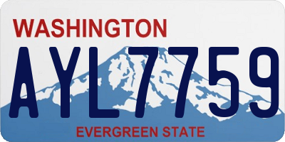 WA license plate AYL7759
