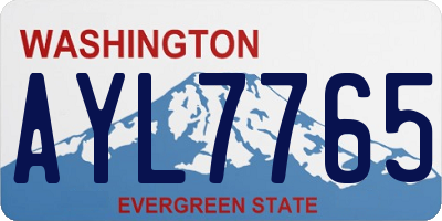 WA license plate AYL7765