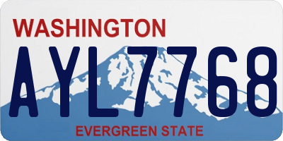 WA license plate AYL7768