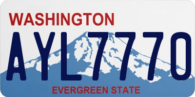 WA license plate AYL7770