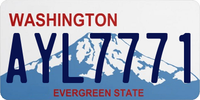 WA license plate AYL7771