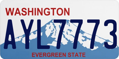 WA license plate AYL7773