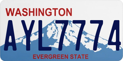 WA license plate AYL7774
