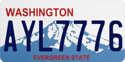 WA license plate AYL7776