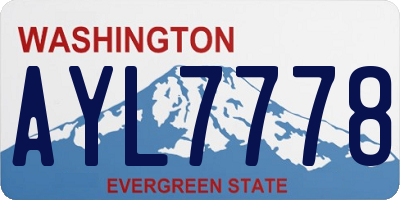 WA license plate AYL7778