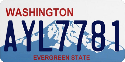 WA license plate AYL7781