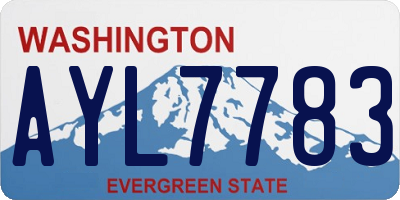 WA license plate AYL7783