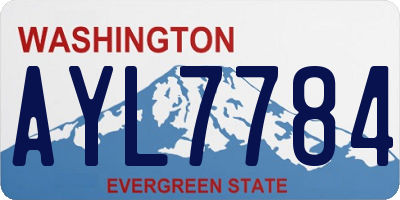 WA license plate AYL7784