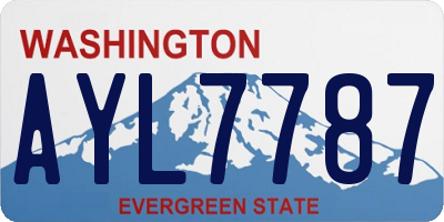 WA license plate AYL7787