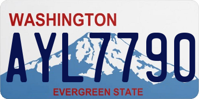 WA license plate AYL7790