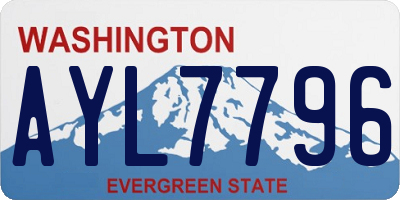 WA license plate AYL7796